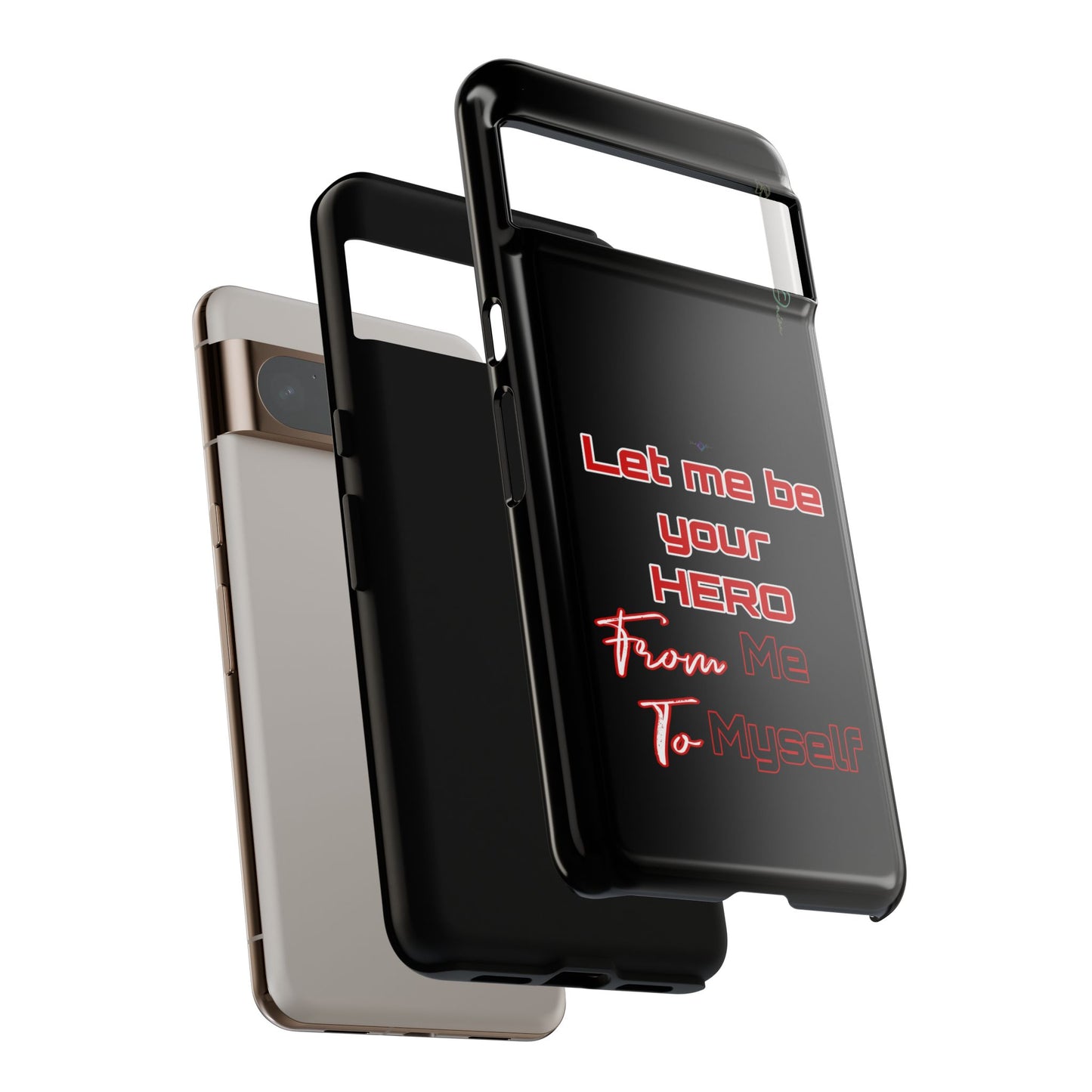 BlackOnion Brand New Phone Case - with Motivational Workout Motif’Let me be your Hero ‘💪🔥🫵