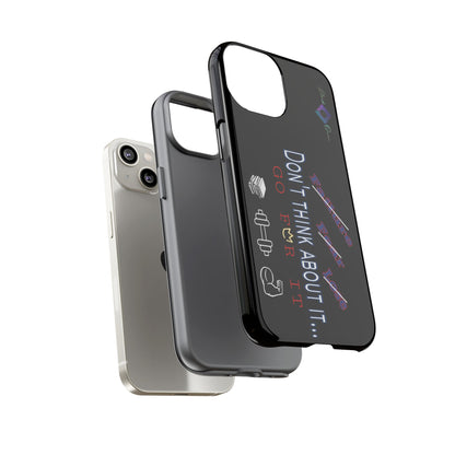 BlackOnion Brand New Phone Case - with Motivational Workout Motif’Don’t think ‘💪🔥🫵