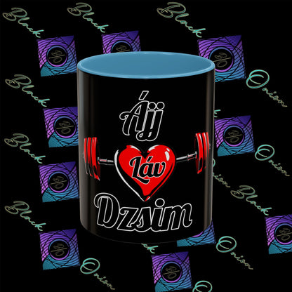 BlackOnion Coffee Mug - 11oz with Workout Motif ‘ÁjjLávDzsi’🔥💪🫵
