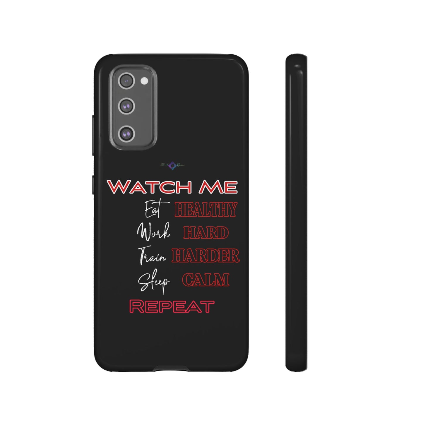 BlackOnion Phone Case -with Motivational Motif  'Watch Me' 💪🔥🫵