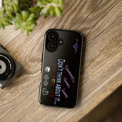 BlackOnion Brand New Phone Case - with Motivational Workout Motif’Don’t think ‘💪🔥🫵