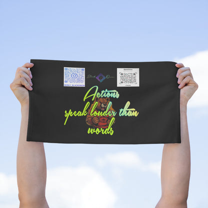 BlackOnion Rally Towel – Vibrant Sports Towel with Workout Motif 🔥💪🫵