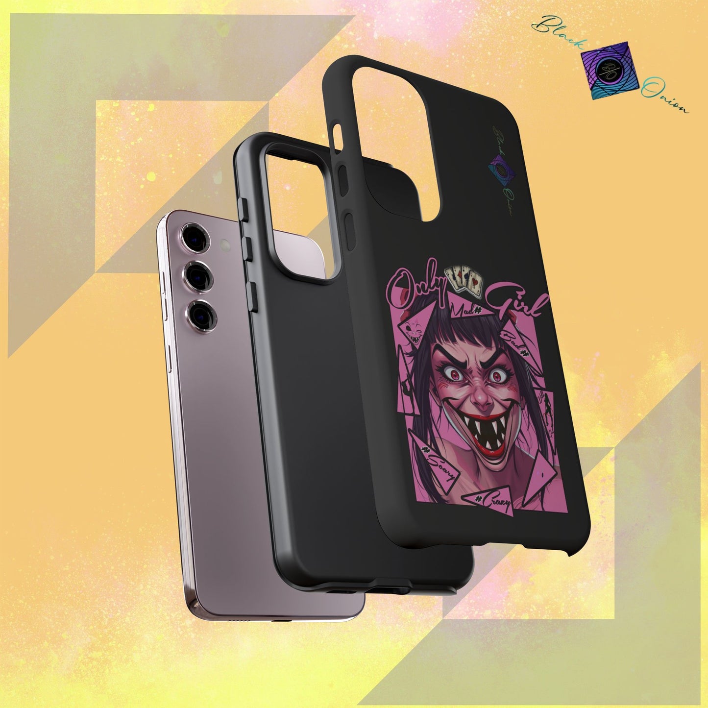 BlackOnion Brand New Phone Case - with Motivational Workout Motif’ Mad Girl💋🌸 ‘🔥🫵