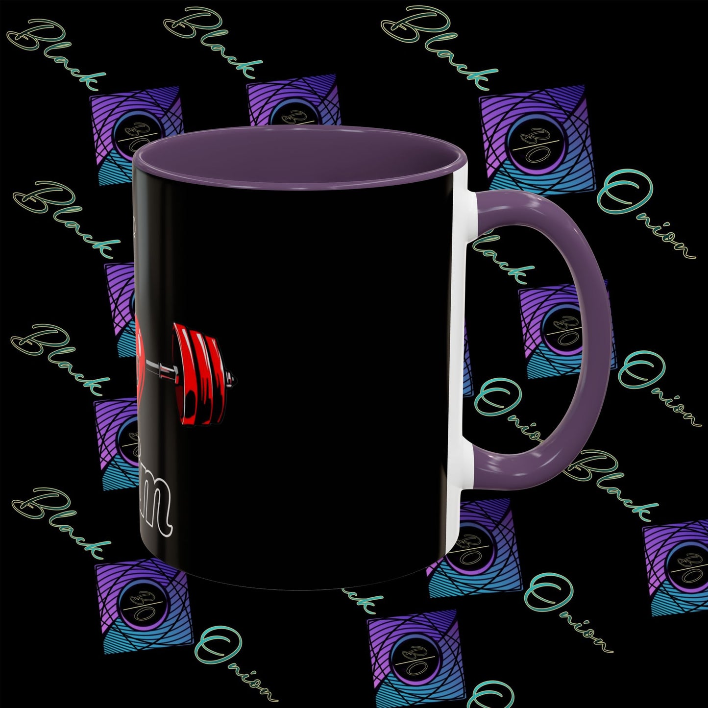 BlackOnion Coffee Mug - 11oz with Workout Motif ‘ÁjjLávDzsi’🔥💪🫵