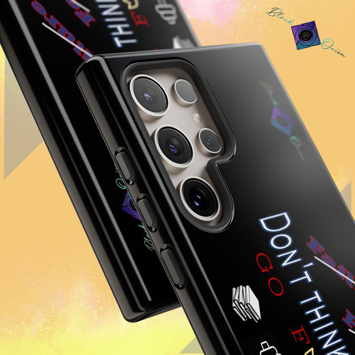 BlackOnion Brand New Phone Case - with Motivational Workout Motif’Don’t think ‘💪🔥🫵