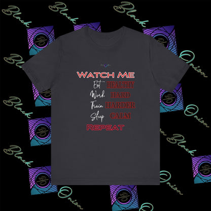 BlackOnion "Watch Me" T-Shirt with Workout Motif V4 💪🔥