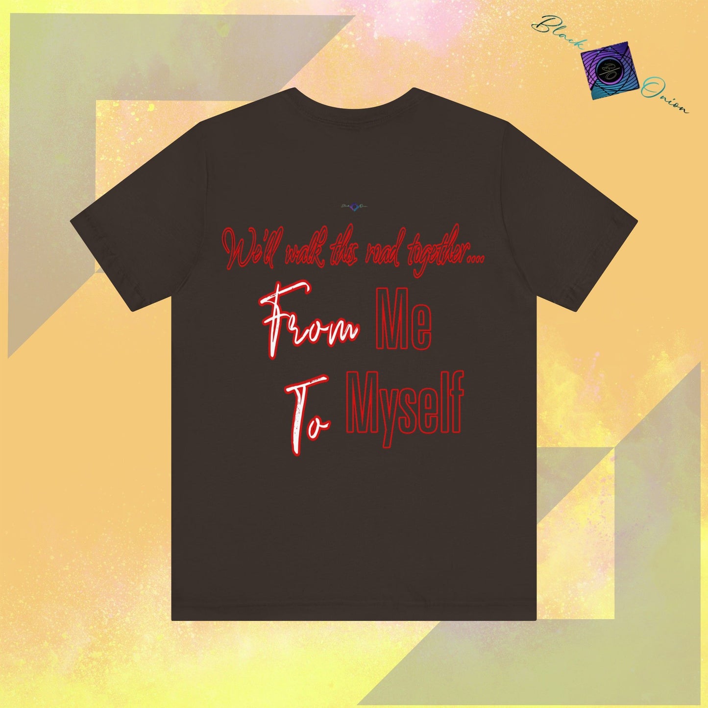 BlackOnion T-Shirt with Workout Motif 'From Me ,To Myself ‘V3💪🔥🫵