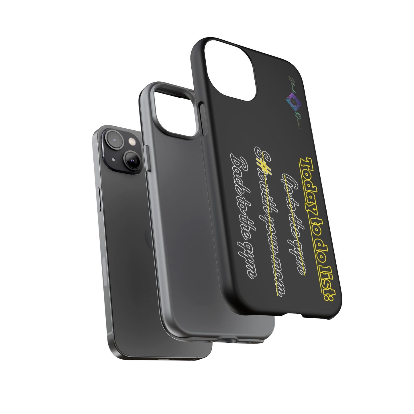 BlackOnion Brand New Phone Case - with Motivational Workout Motif’Today to do list ‘💪🔥🫵