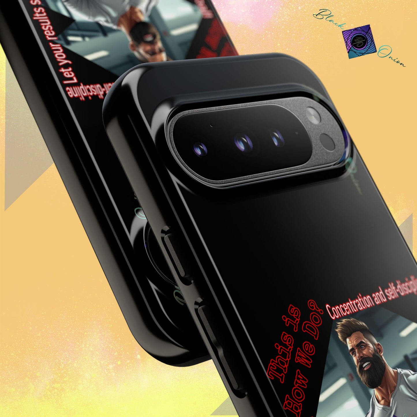 BlackOnion Brand New Phone Case - with Motivational Workout Motif’Unstoppable ‘💪🔥🫵