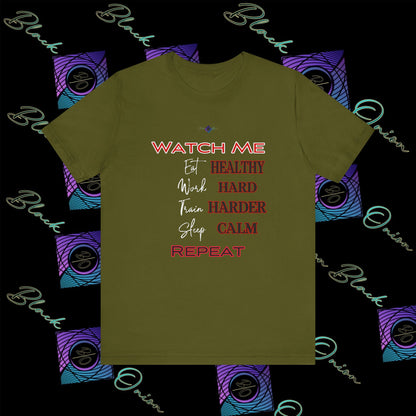 BlackOnion "Watch Me" T-Shirt with Workout Motif V4 💪🔥