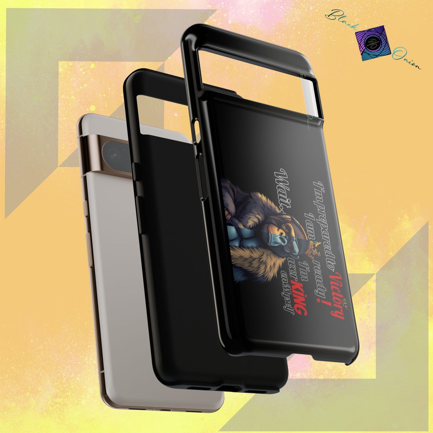 BlackOnion Brand New Phone Case - with Motivational Workout Motif’Victory 👑‘💪🔥🫵