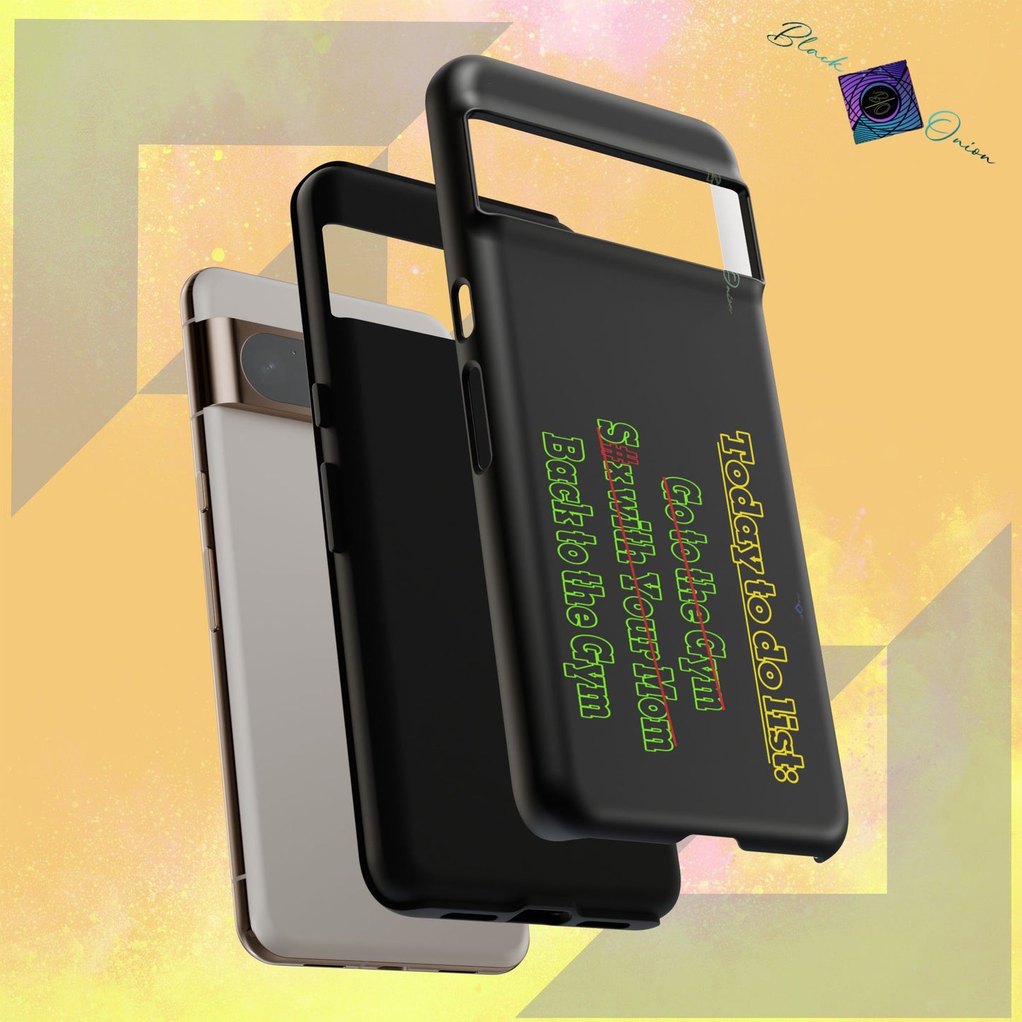 BlackOnion Brand New Phone Case - with Motivational Workout Motif’Today To Do List V2 ‘💪🔥🫵