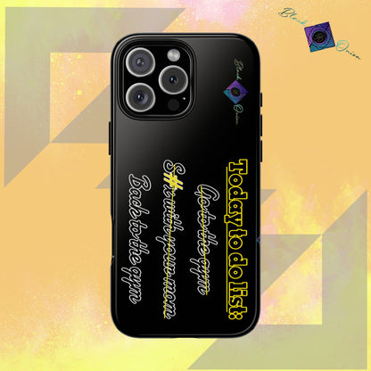BlackOnion Brand New Phone Case - with Motivational Workout Motif’Today to do list ‘💪🔥🫵