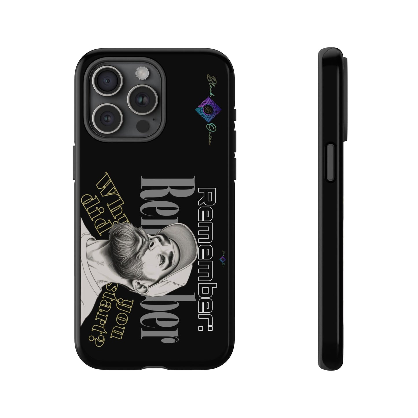 BlackOnion Brand New Phone Case - with Motivational Workout Motif’Remember ‘💪🔥🫵