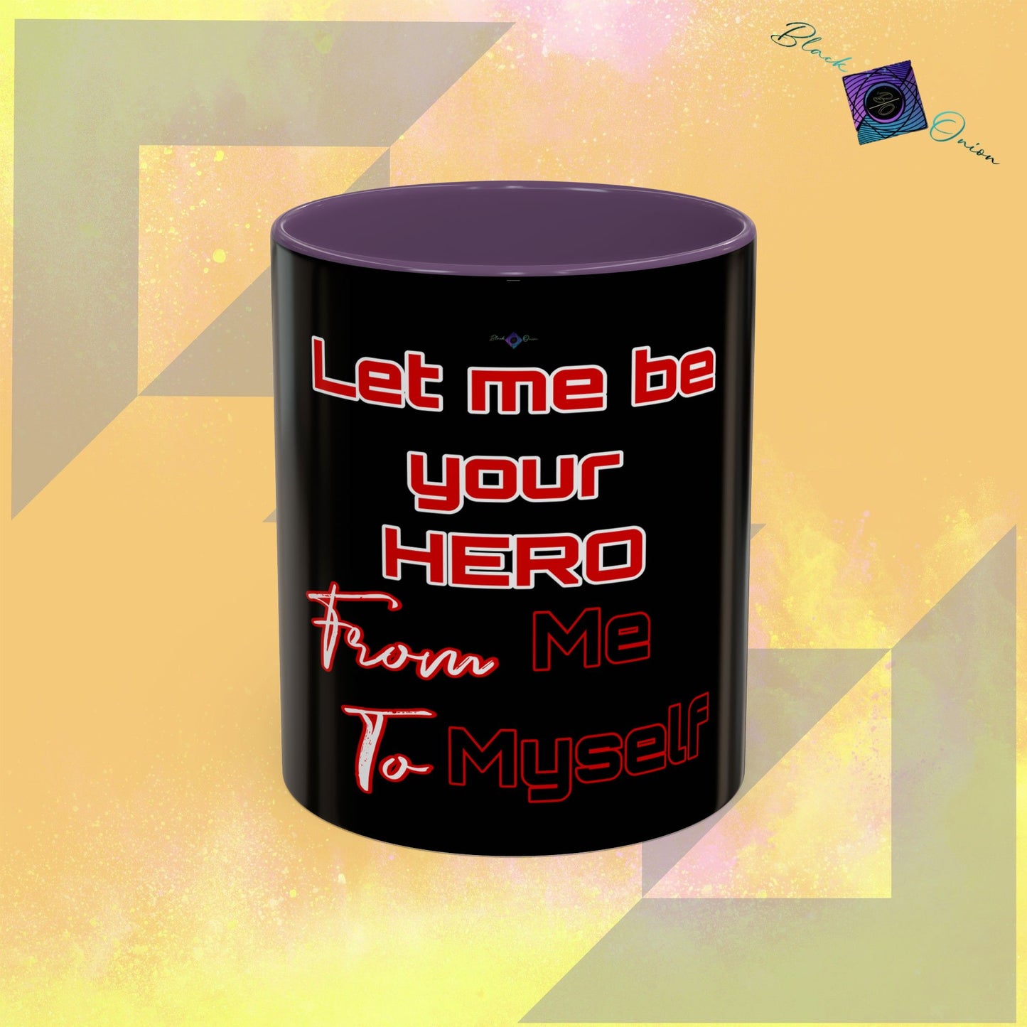 BlackOnion Coffee Mug Serial 2 with Workout Motif ‘Let me be your Hero’🫵🔥💪