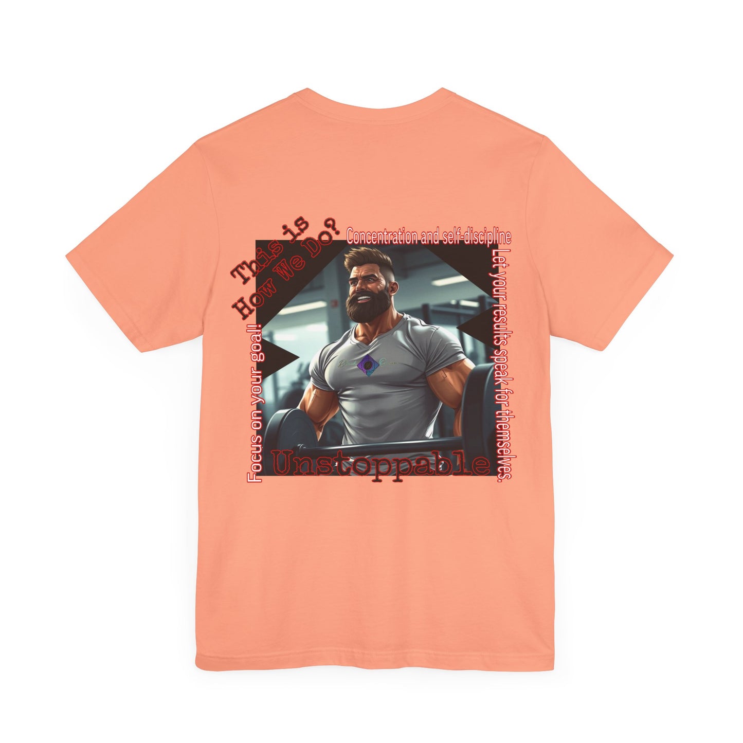 BlackOnion T-Shirt with Workout Motif “Unstoppable “💪🔥🫵