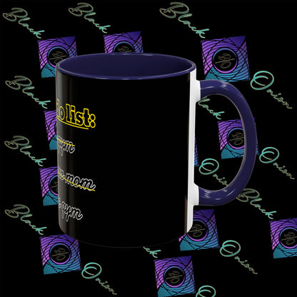 BlackOnion Coffee Mug - 11oz with Workout Motif ‘Today To Do List ’🔥💪🫵