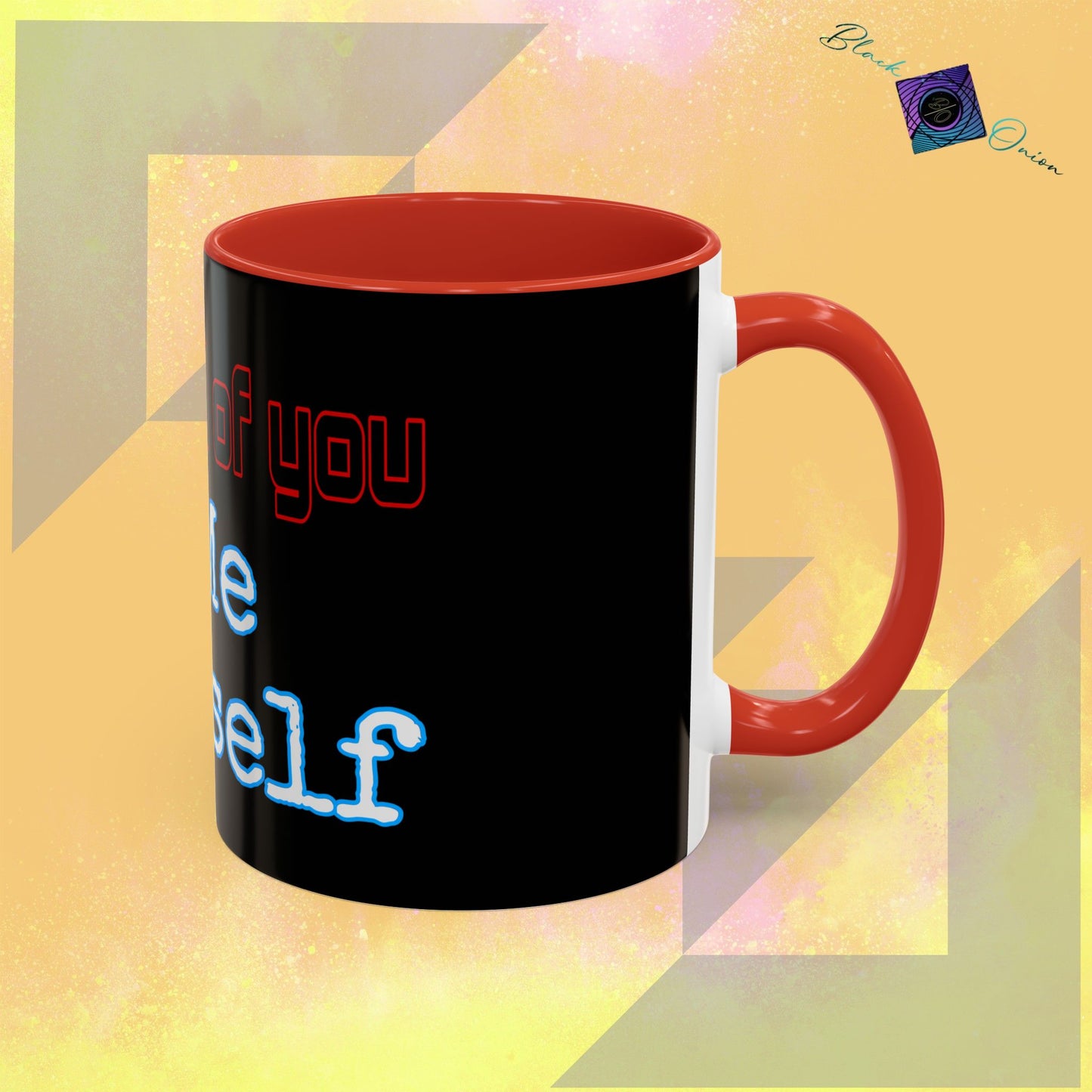 BlackOnion Coffee Mug - 11oz with workout motif ‘I’m proud of you’🔥💪🫵