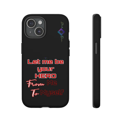 BlackOnion Brand New Phone Case - with Motivational Workout Motif’Let me be your Hero ‘💪🔥🫵