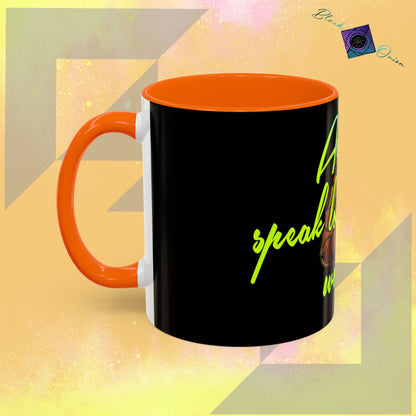 BlackOnion Coffee Mug - 11oz with Workout Motif ‘Actions speak lauder than words’🔥💪🫵