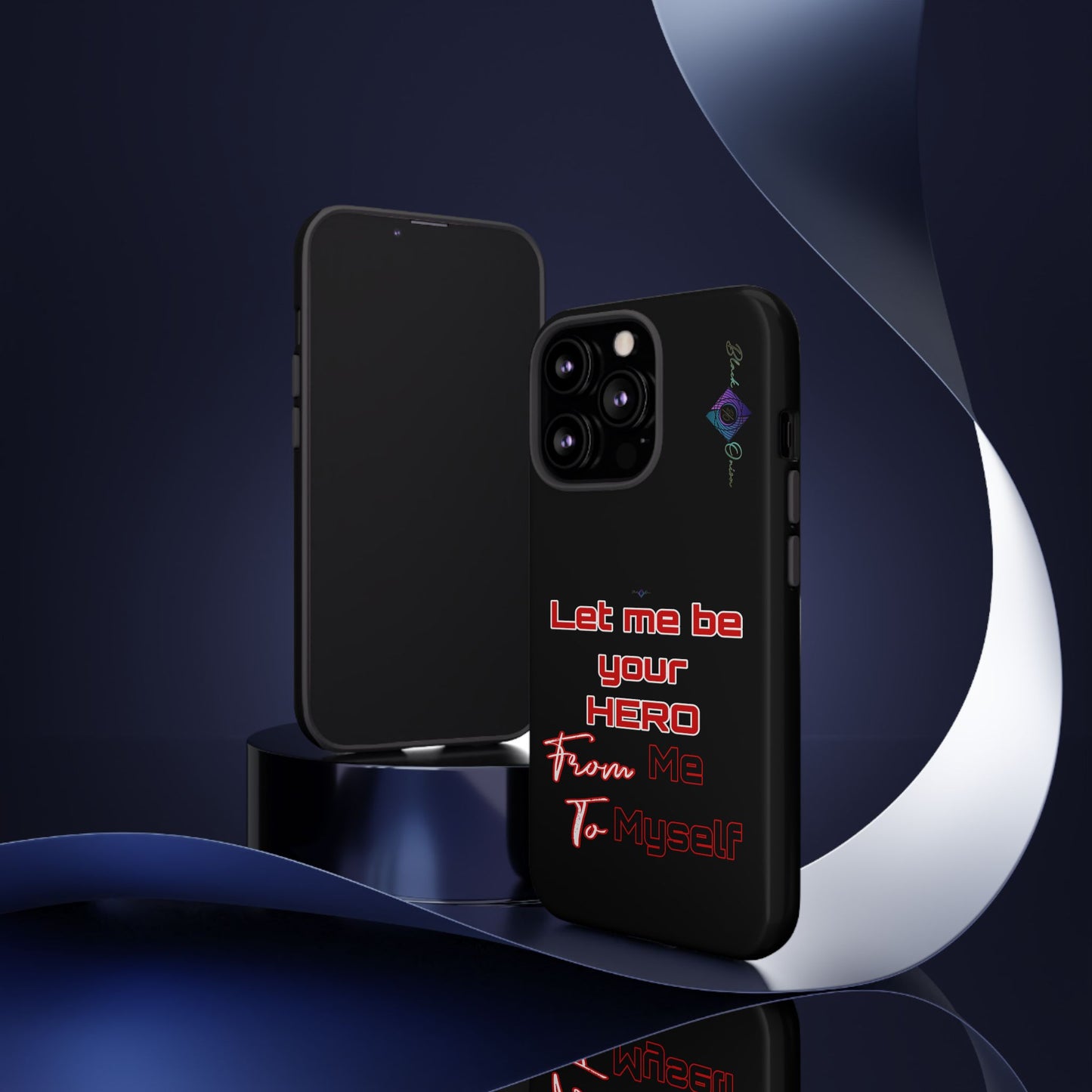 BlackOnion Brand New Phone Case - with Motivational Workout Motif’Let me be your Hero ‘💪🔥🫵