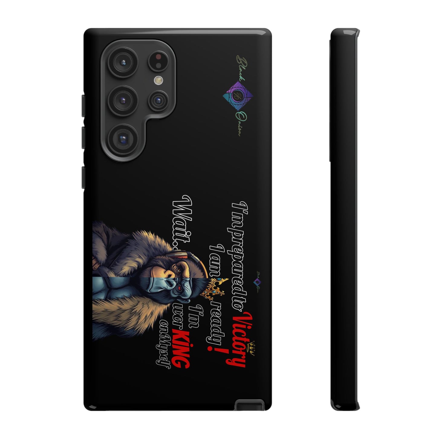BlackOnion Brand New Phone Case - with Motivational Workout Motif’Victory 👑‘💪🔥🫵