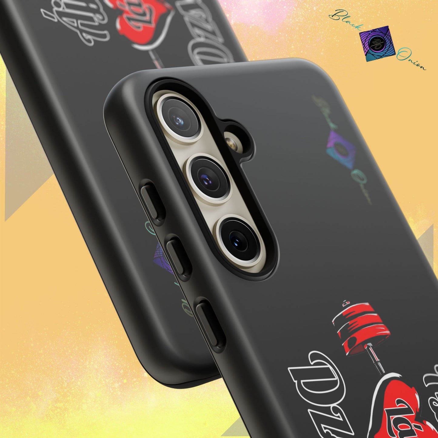 BlackOnion Brand New Phone Case - with Motivational Workout Motif’Ájj Láv Dzsim ‘💪🔥🫵