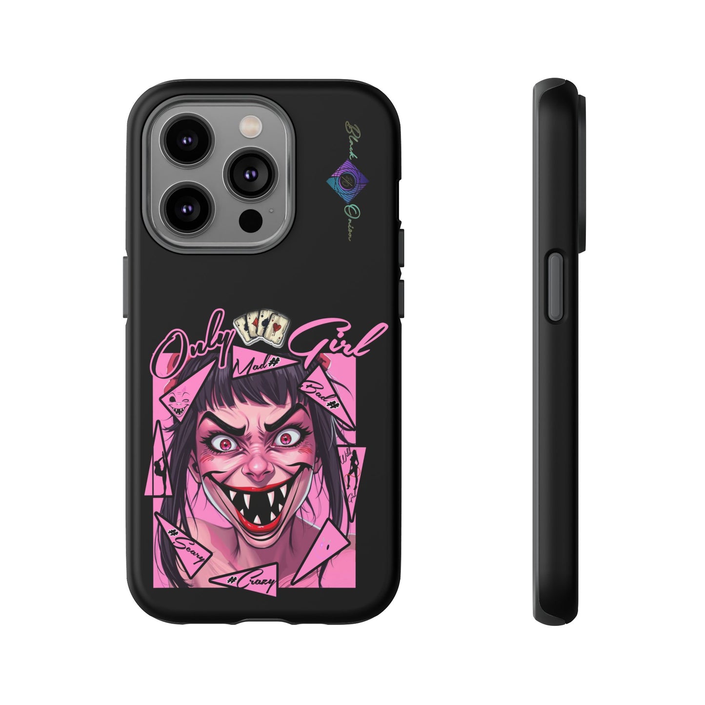 BlackOnion Brand New Phone Case - with Motivational Workout Motif’ Mad Girl💋🌸 ‘🔥🫵