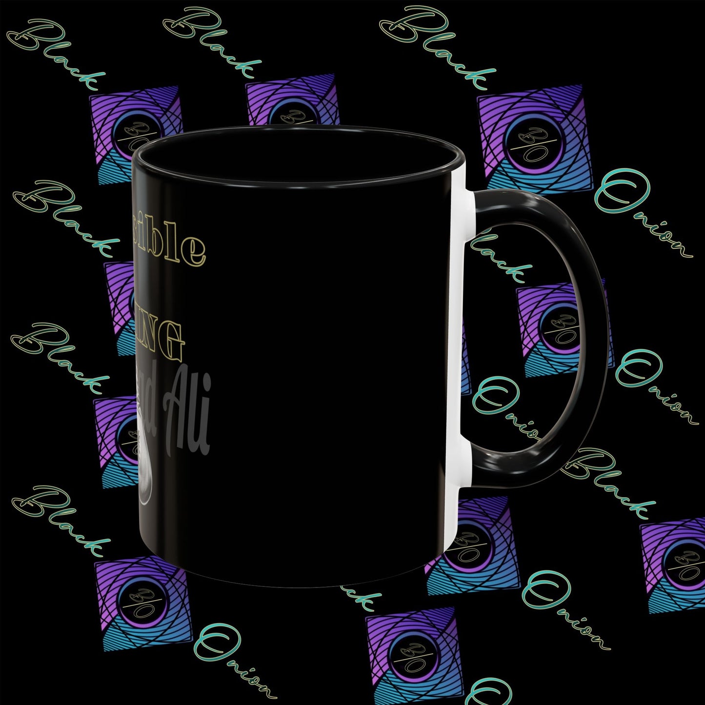 BlackOnion Coffee Mug - 11oz with Workout Motif ‘Impossible is nothing’🔥💪🫵