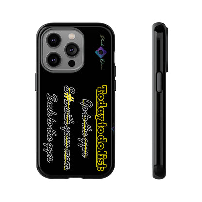 BlackOnion Brand New Phone Case - with Motivational Workout Motif’Today to do list ‘💪🔥🫵