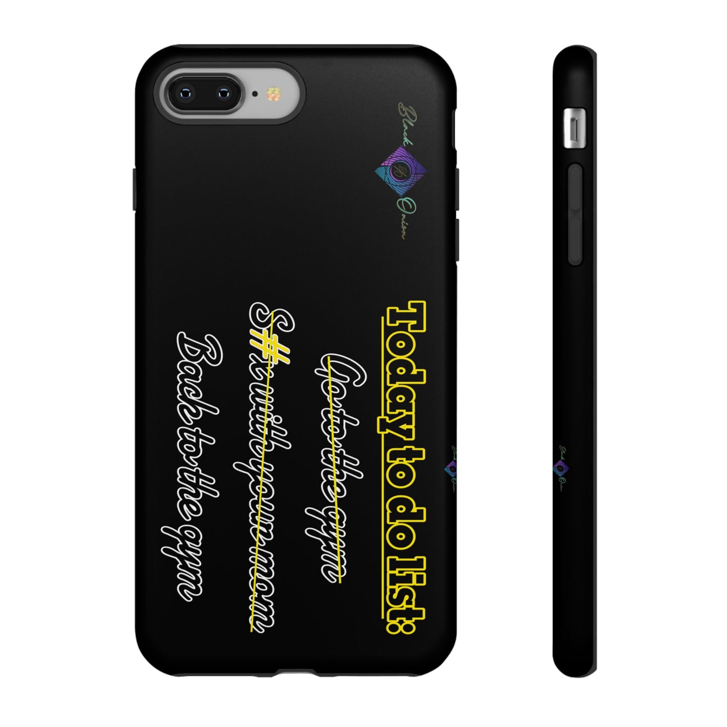 BlackOnion Brand New Phone Case - with Motivational Workout Motif’Today to do list ‘💪🔥🫵