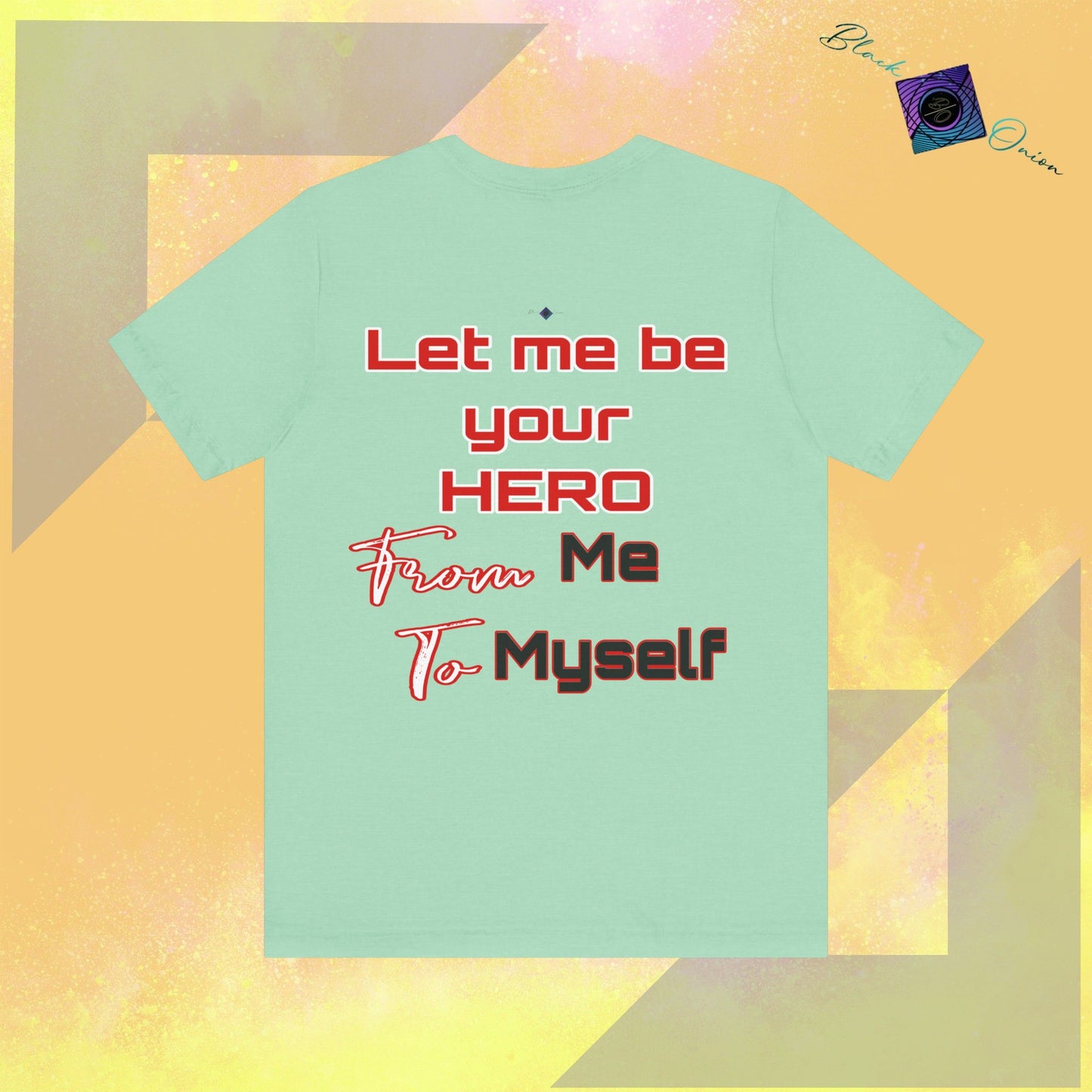 BlackOnion T-Shirt with Workout Motif “Let me be your Hero” 🫵🔥💪