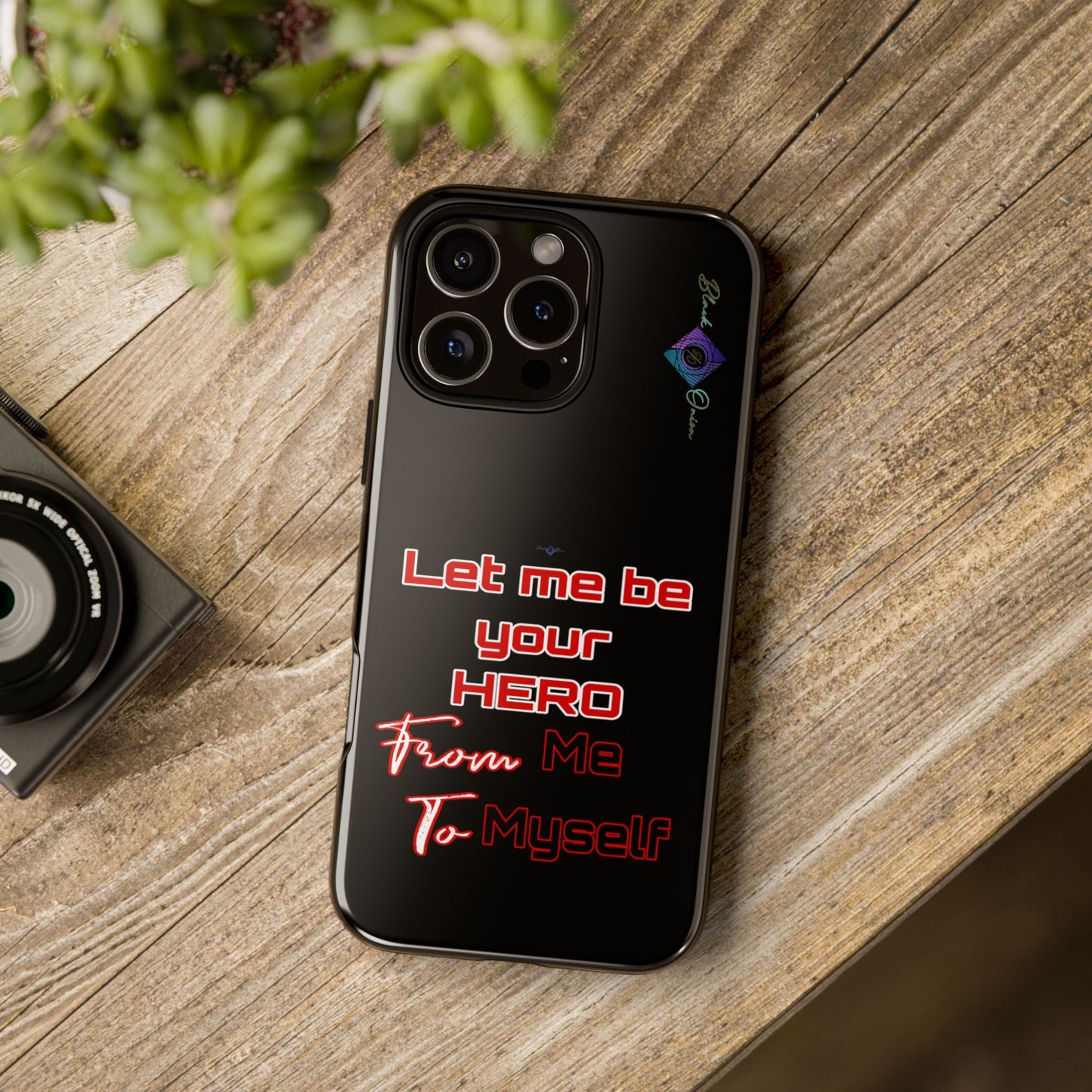 BlackOnion Brand New Phone Case - with Motivational Workout Motif’Let me be your Hero ‘💪🔥🫵