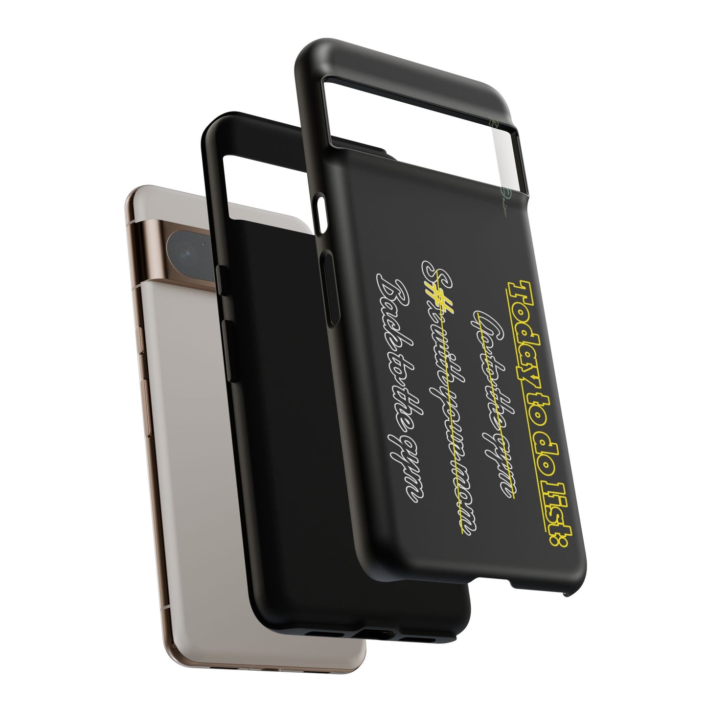 BlackOnion Brand New Phone Case - with Motivational Workout Motif’Today to do list ‘💪🔥🫵