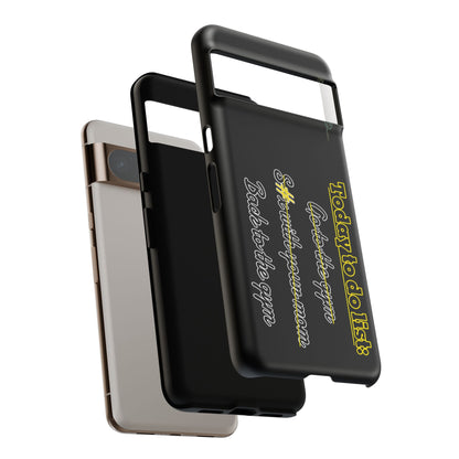 BlackOnion Brand New Phone Case - with Motivational Workout Motif’Today to do list ‘💪🔥🫵