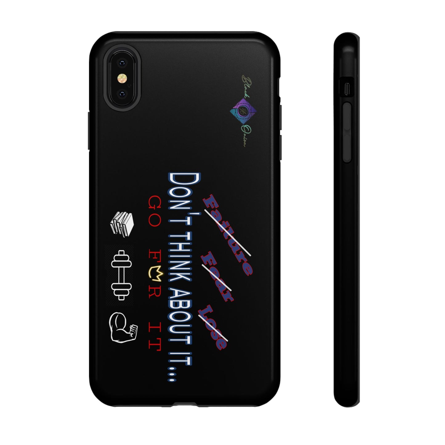 BlackOnion Brand New Phone Case - with Motivational Workout Motif’Don’t think ‘💪🔥🫵