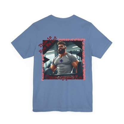 BlackOnion T-Shirt with Workout Motif “Unstoppable “💪🔥🫵