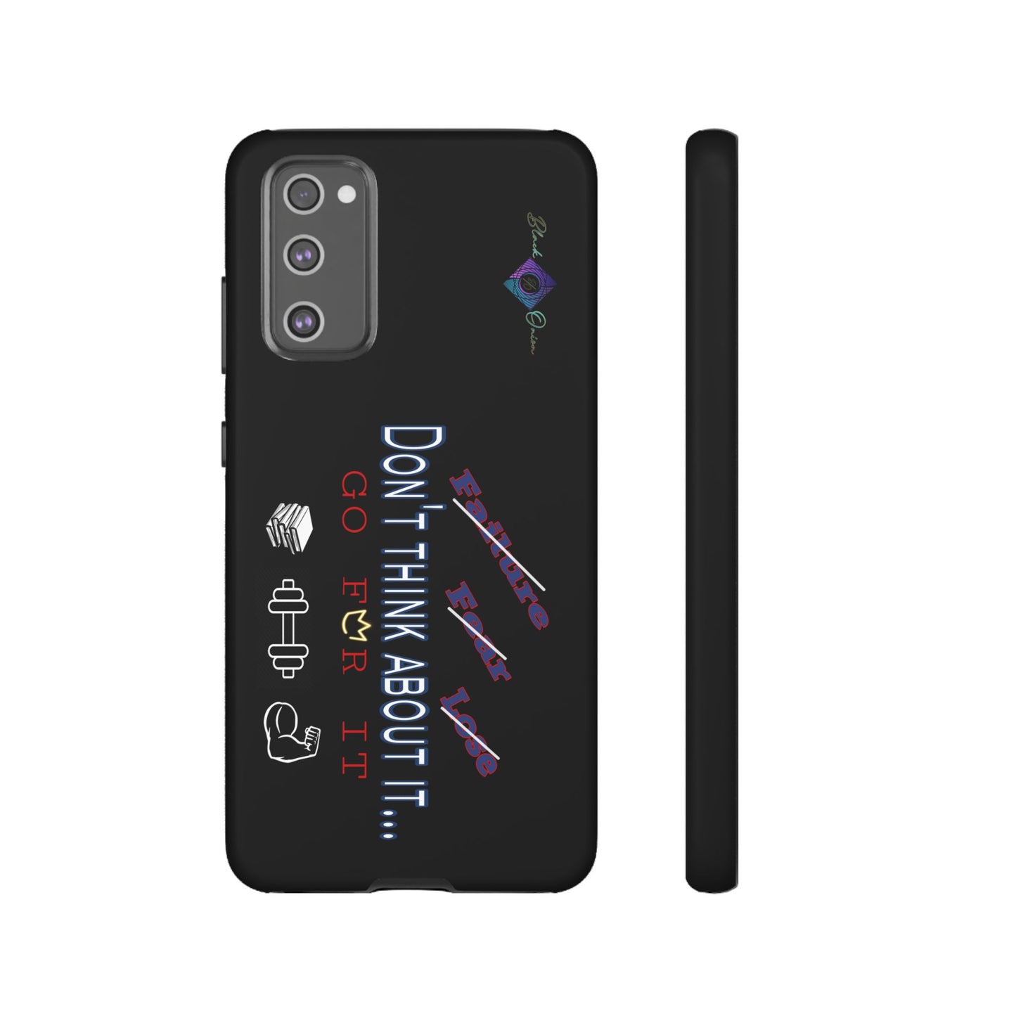 BlackOnion Brand New Phone Case - with Motivational Workout Motif’Don’t think ‘💪🔥🫵