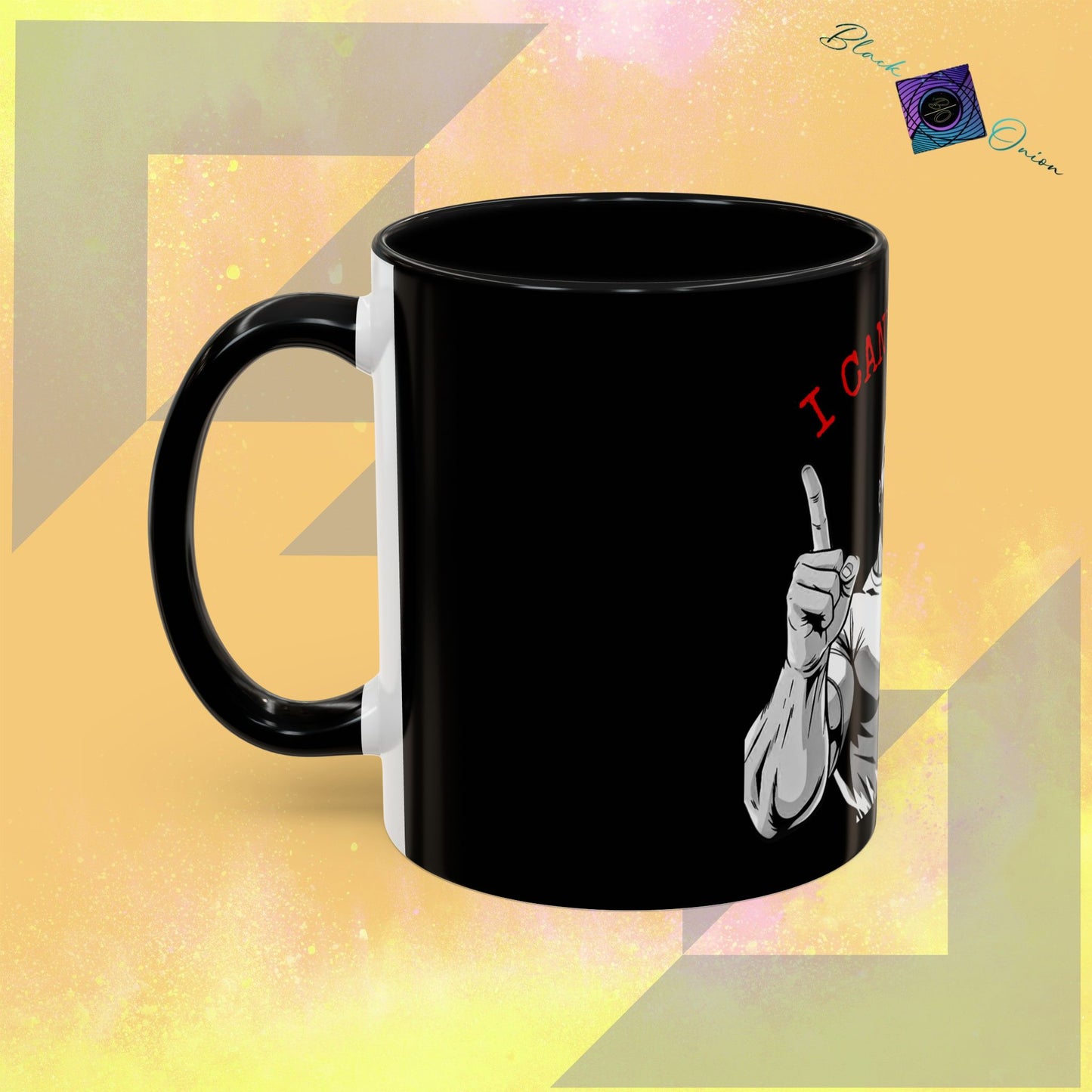 BlackOnion Coffee Mug 2 with Workout Motif ‘I Can Do It V2’🫵🔥💪