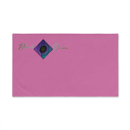 BlackOnion Chic Hand Towel with Stylish BlackOnion Design and Pink colour 🔥💪