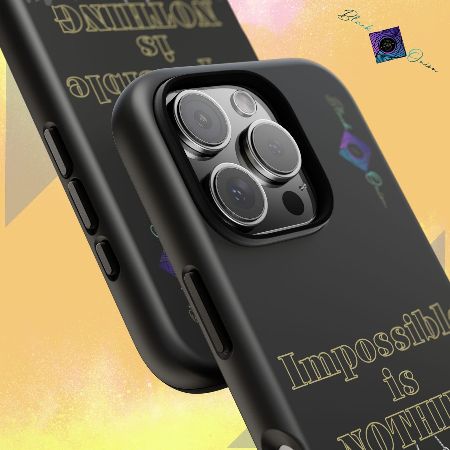 BlackOnion Brand New Phone Case - with Motivational Workout Motif ’Impossible ‘💪🔥🫵