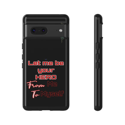 BlackOnion Brand New Phone Case - with Motivational Workout Motif’Let me be your Hero ‘💪🔥🫵