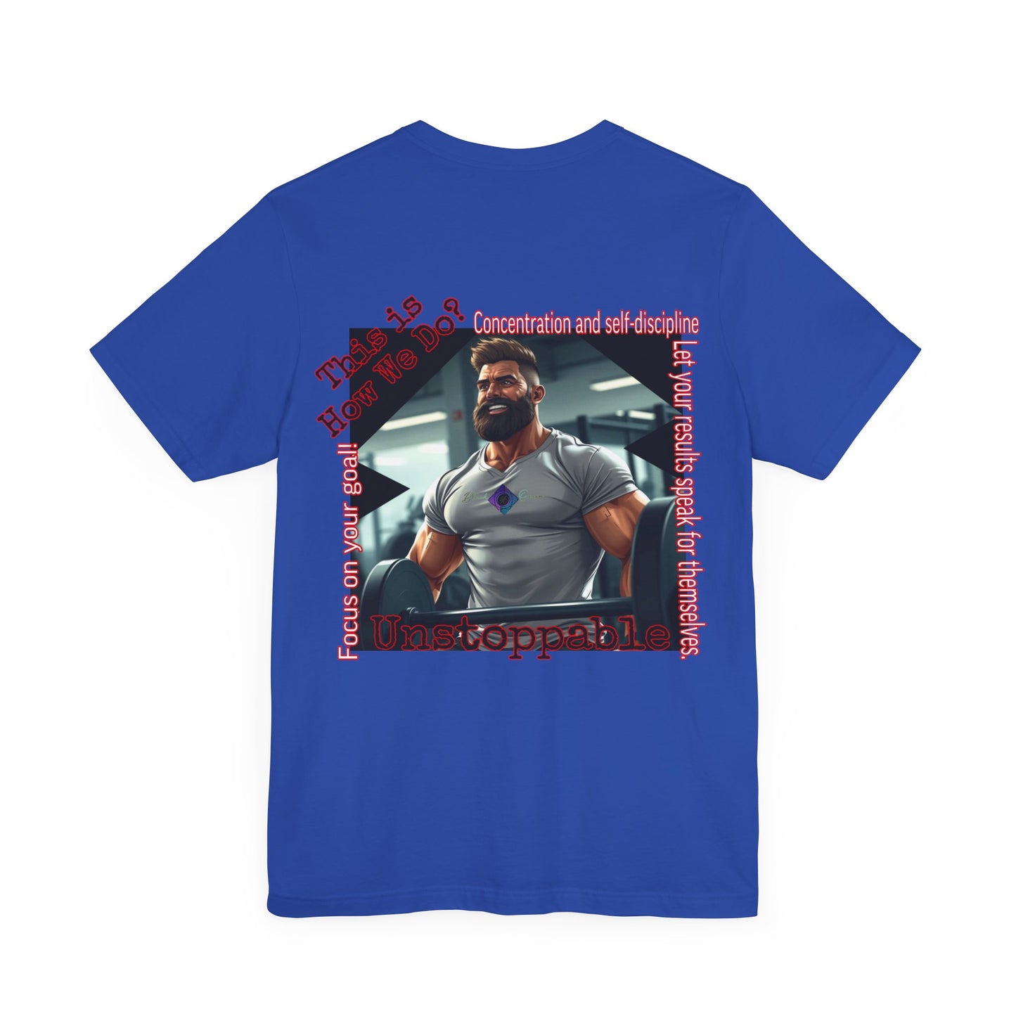 BlackOnion T-Shirt with Workout Motif “Unstoppable “💪🔥🫵