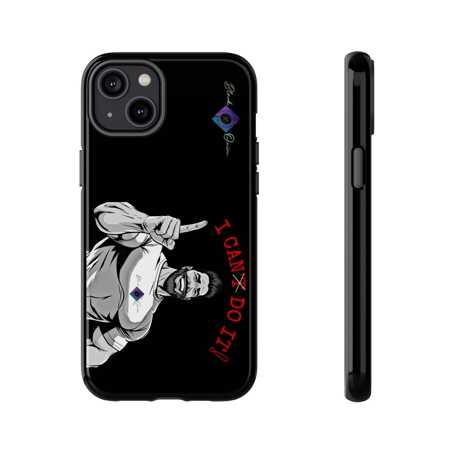 BlackOnion Brand New Phone Case - with Motivational Workout Motif’I Can Do It ‘💪🔥🫵