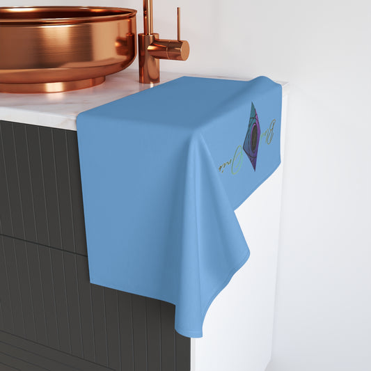 BlackOnion Chic Hand Towel with Stylish BlackOnion Design and Light Blue colour 🔥💪