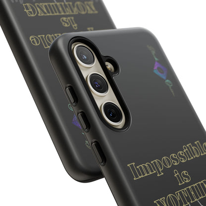 BlackOnion Brand New Phone Case - with Motivational Workout Motif ’Impossible ‘💪🔥🫵