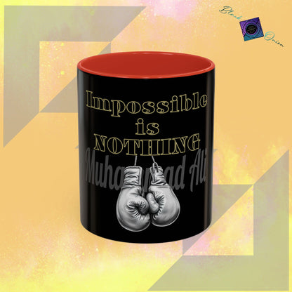 BlackOnion Coffee Mug - 11oz with Workout Motif ‘Impossible is nothing’🔥💪🫵