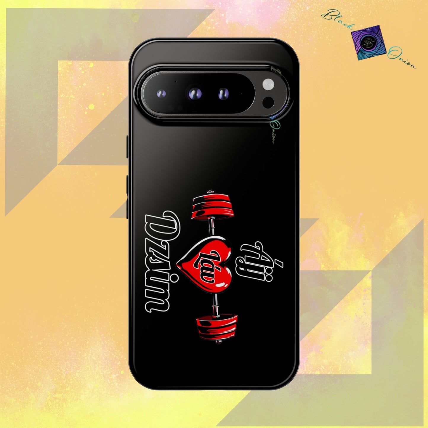 BlackOnion Brand New Phone Case - with Motivational Workout Motif’Ájj Láv Dzsim ‘💪🔥🫵