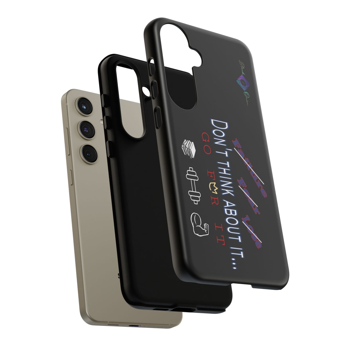 BlackOnion Brand New Phone Case - with Motivational Workout Motif’Don’t think ‘💪🔥🫵