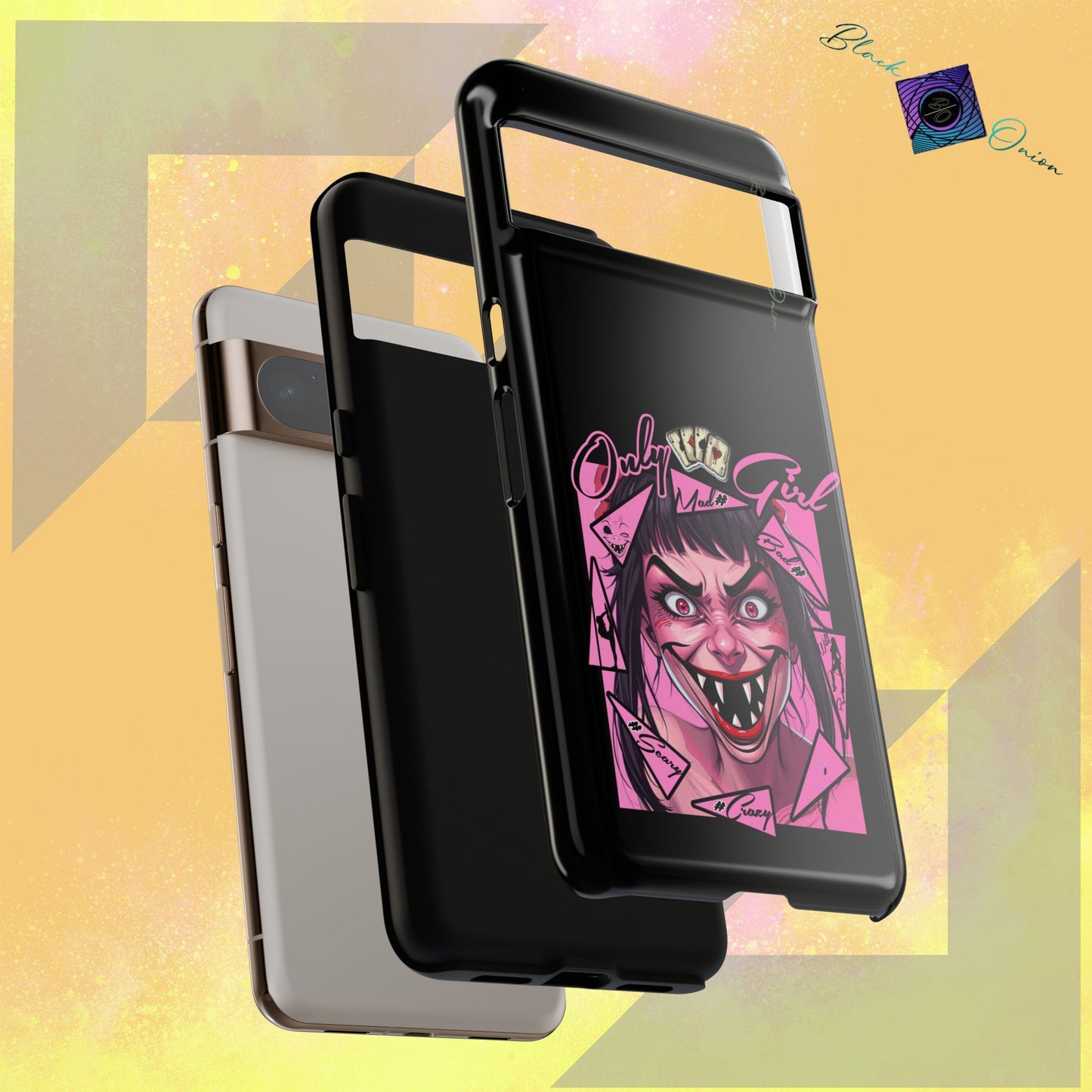BlackOnion Brand New Phone Case - with Motivational Workout Motif’ Mad Girl💋🌸 ‘🔥🫵